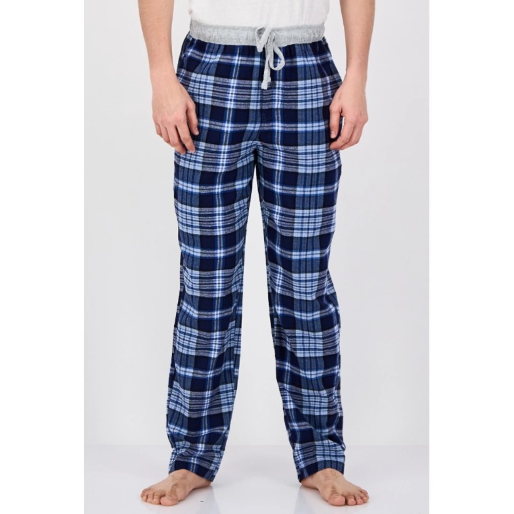 Eddie Bauer Men's Flannel Lounge Pants Blue Plaid Medium